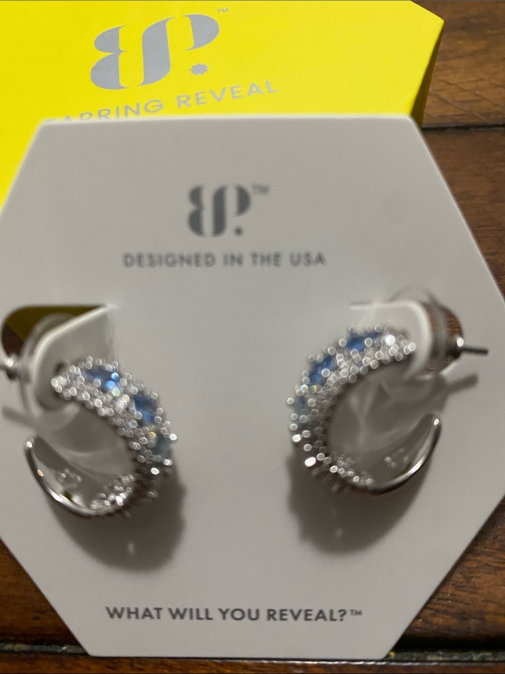 Bomb Party OG Originals Earrings - Aquamarine & Pink Cubic Zirconia - Rhodium - Picture 2 of 3